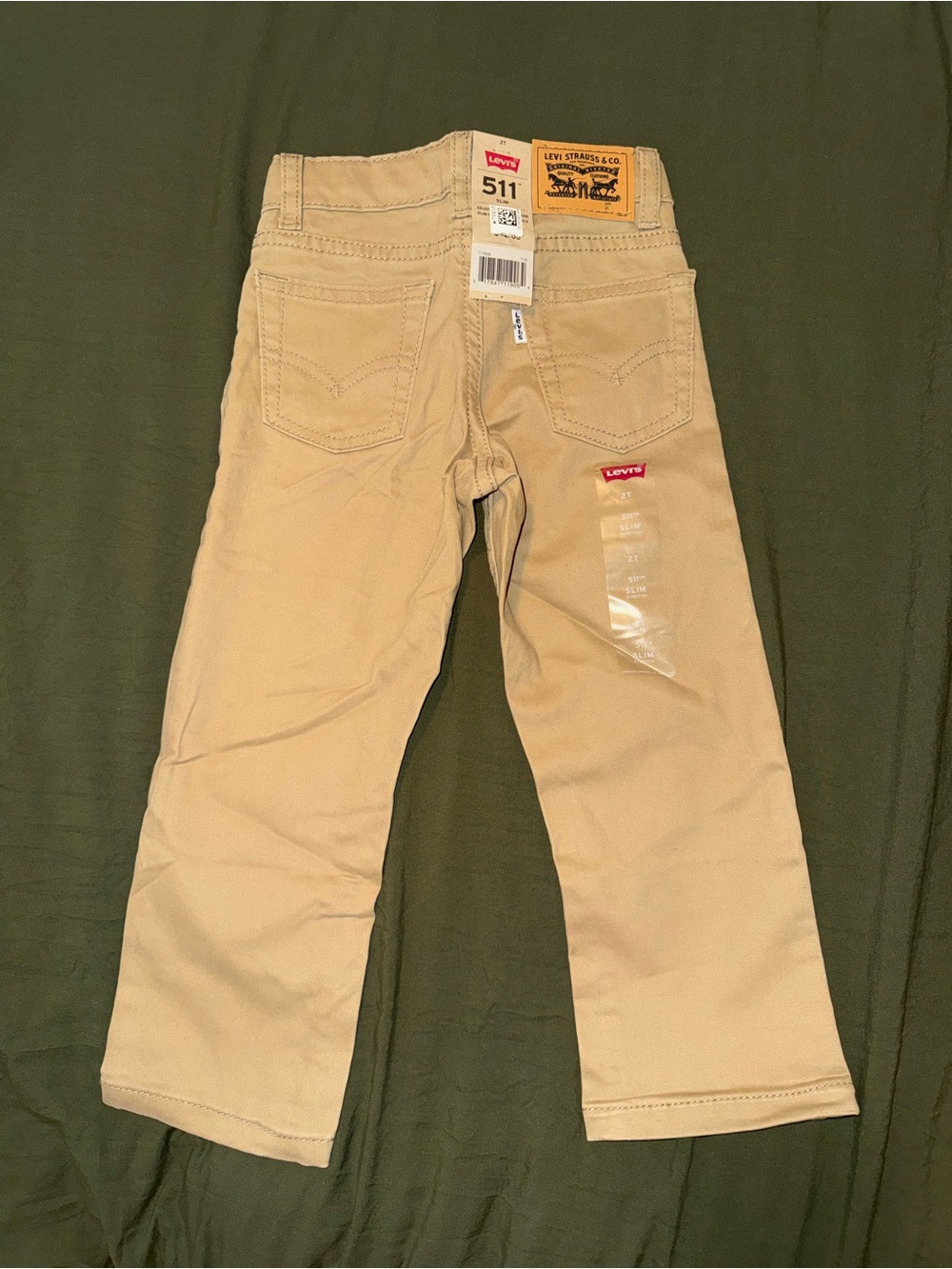 Boy’s Levi’s 511 Khaki Slim Fit Pants - Size 2T - Adjustable Waistband - NWT - Picture 5 of 6